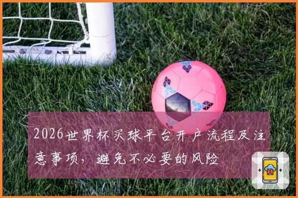 2026世界杯买球平台开户流程及注意事项，避免不必要的风险